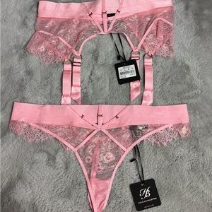 Honey Birdette Belinda Pink Lace Lingerie